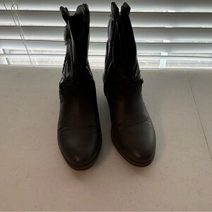 Gray Leather Women's Boots